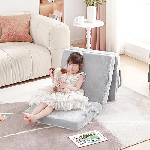 Miniatura 3 de Colchón plegable para niños, lavable para niños, tapete triple plegable para siesta para dormir, guardería, sofá cama con bolsa de almacenamiento