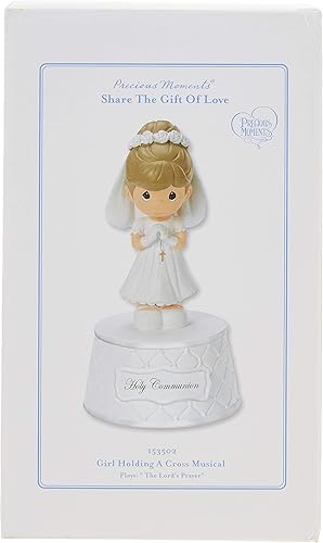 Miniatura 5 de Caja musical Santa Comunión Precious Moments Reproduce Padre nuestro Resin Para niña 153502