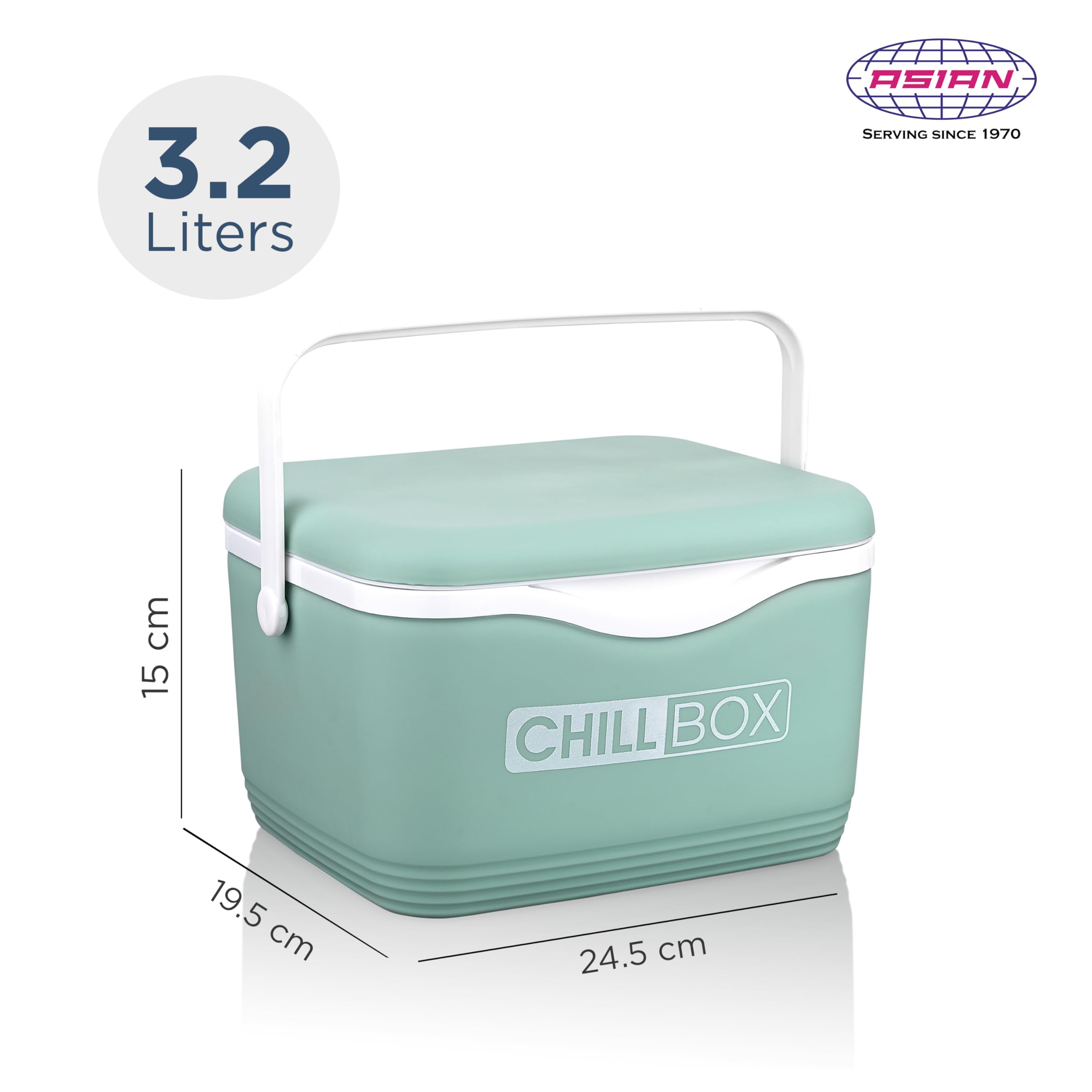 Asian Chill Box - 3.2L Insulated Cooler for Travel & Picnics -3