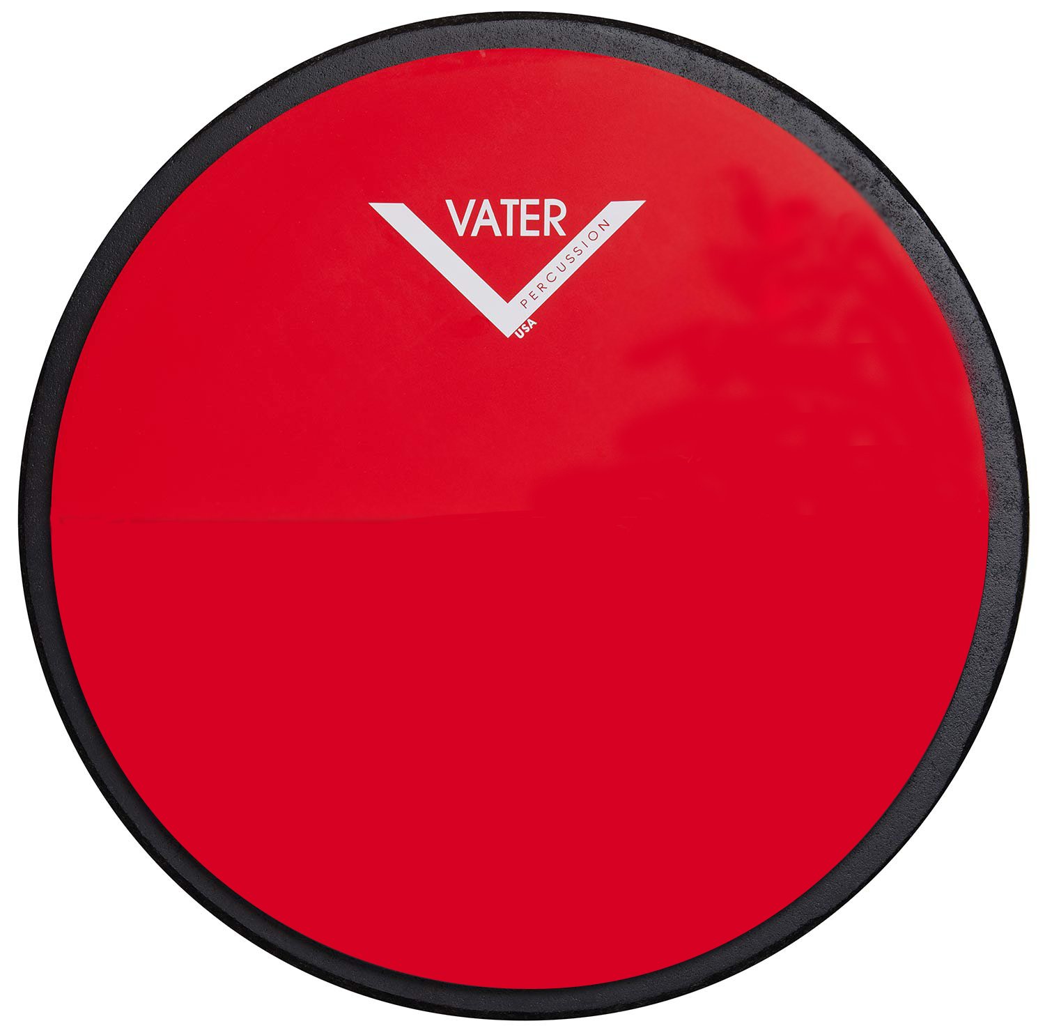 Bacchette di Vater VCB12S - Chop Builder Pad 12" | 30.48cm Morbido monofacciale Pad per Esercizi - Rosso/Nero