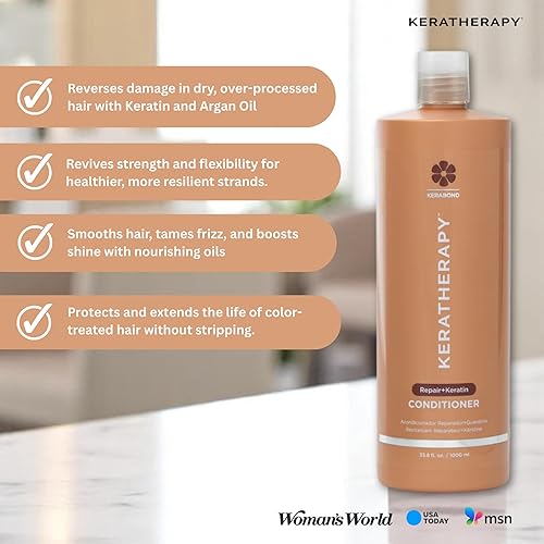 Miniatura 8 de KERATHERAPY Keratin Infusion Repair Conditioner, 10.1 fl. oz., 10.1 fl oz - Repara el cabello seco, dañado o encrespado con extracto de caviar,