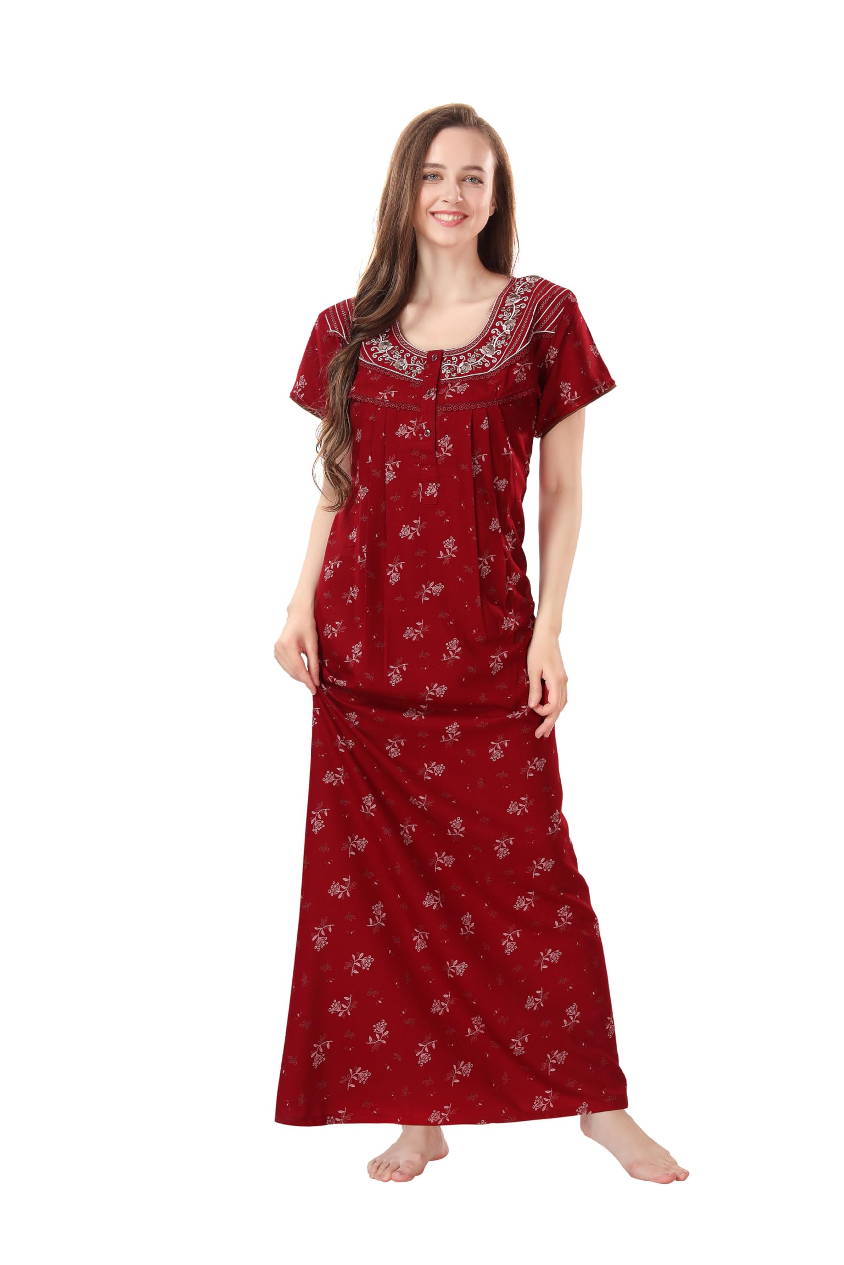soulemo Women's Blended Printed Nighty 1638-picture-10