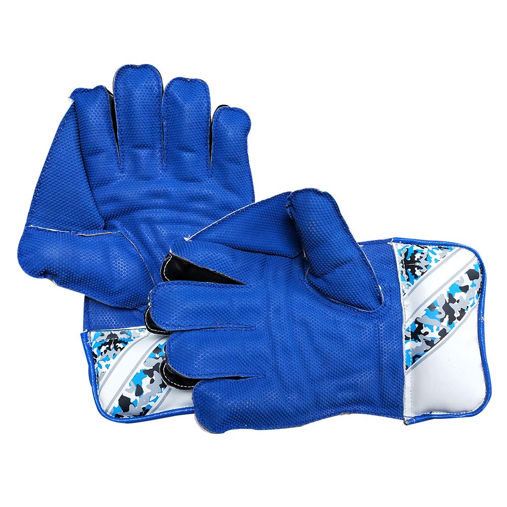Foam Ibex Practice Wicket Keeping Gloves Wicket Keeping Gloves (Men, Blue), Cricket