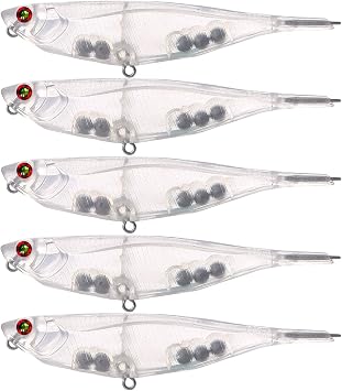 فراغات إغراء ، إغراء صيد غير مطلية ، 20pcs / lot 10cm 8.7g Wobble بلاستيك غير مطلي بطعم Crankbait Fishing Lures Blank Lure Bodies for Lures