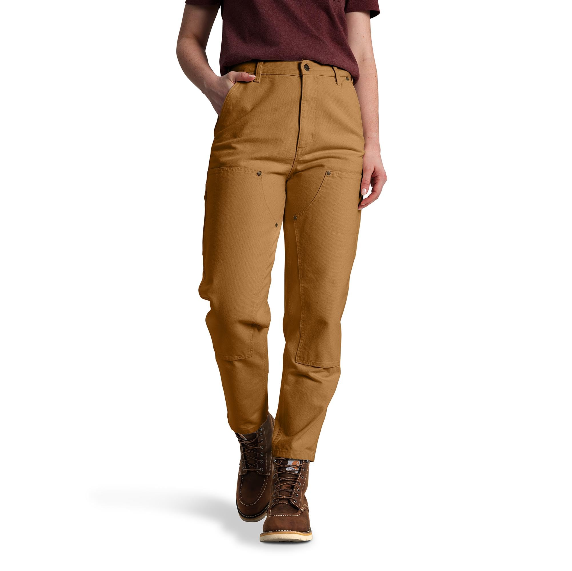 Carhartt Damskie spodnie płócienne z podwójnym przodem w stylu vintage