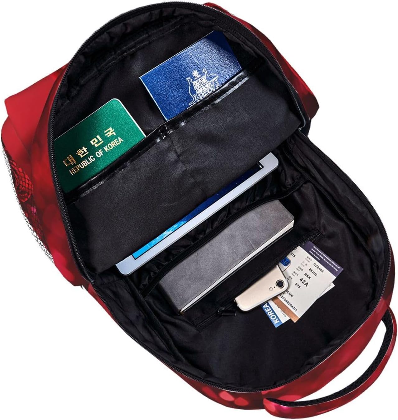 zhandiffy] 赤いバラの茂みプリント アニメランドセルリュックバック ラップトップ多機能旅行リュック 乗り物リュック（リュック） |  petit main（プティマイン）| ワールド オンラインストア | WORLD ONLINE STORE [zhandiffy] 赤いバラプリント アニメランドセルリュックバック 耐衝撃 Pc 出張アウトドアリュック