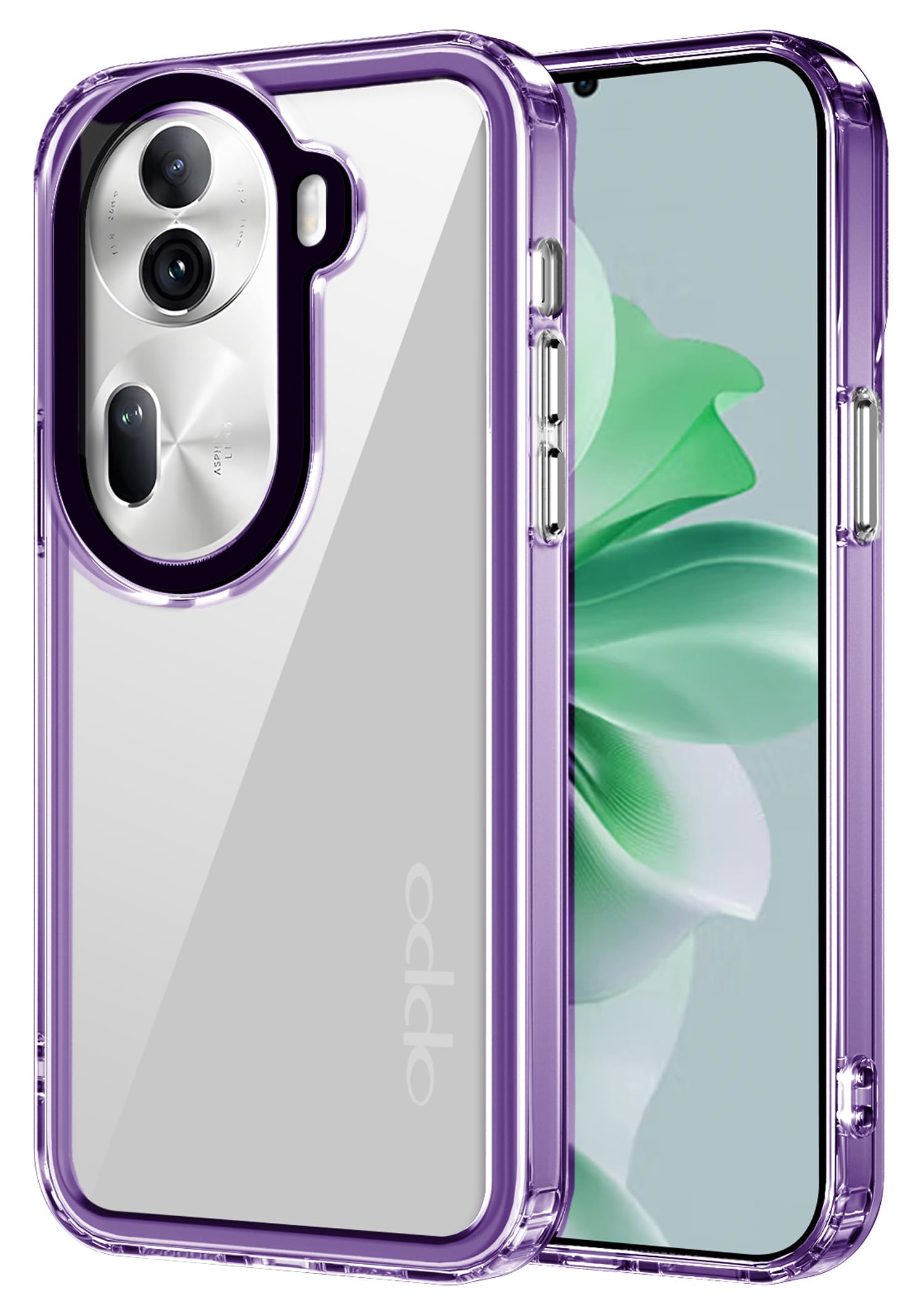 Kapa Warrior Acrylic Clear Back Cover for Oppo Reno 11 pro | Slim Shockproof [Military Grade Protection] Hybrid Bumper Case (Purple Sides) (B0CZNQ9JDL) Amazon Price History, Amazon Price Tracker