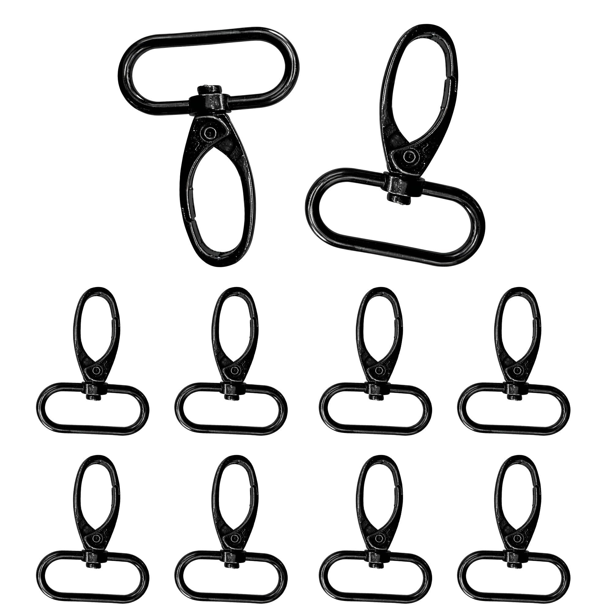 WedDecor Swivel Clasps Lanyard Lobster Claw Clasps Swivel Hook Keyring for Key Rings Crafting Keychain Crafts Resin Projects, Jewellery Making Findings, 25mm, Gunmetal, 10pcs