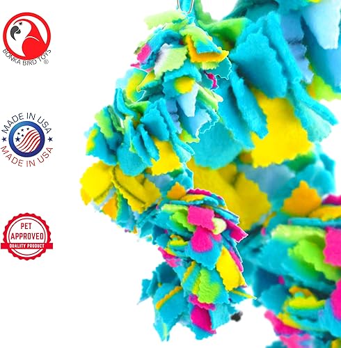 Miniatura 3 de Bonka Bird Toys 1796 Twist Fluff Colorful Fleece Fluffy Cuddle Parrot Cockatoo African Grey Quaker