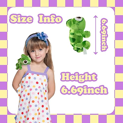 Miniatura 2 de Beeadore Imán de peluche de lagarto con imán de camaleón, juguetes de animales de peluche, regalos para niños