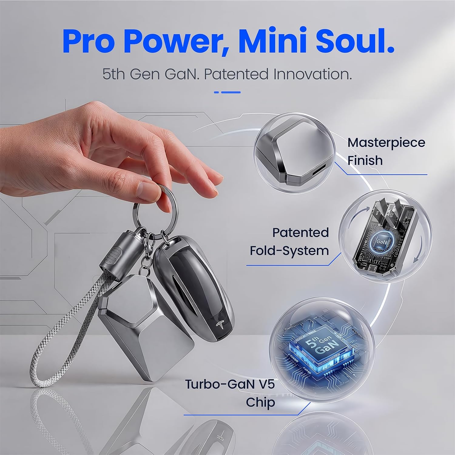 Charger Fast Charging,GaN Keychain Portable Quick Charger,2 Pack USB Type C to Lightning Wall Charger Base Foldable Ultra-Compact Keychain USB-C Adapter for iPad, iPhone 17/16 Pro Max (Silver-Gray)