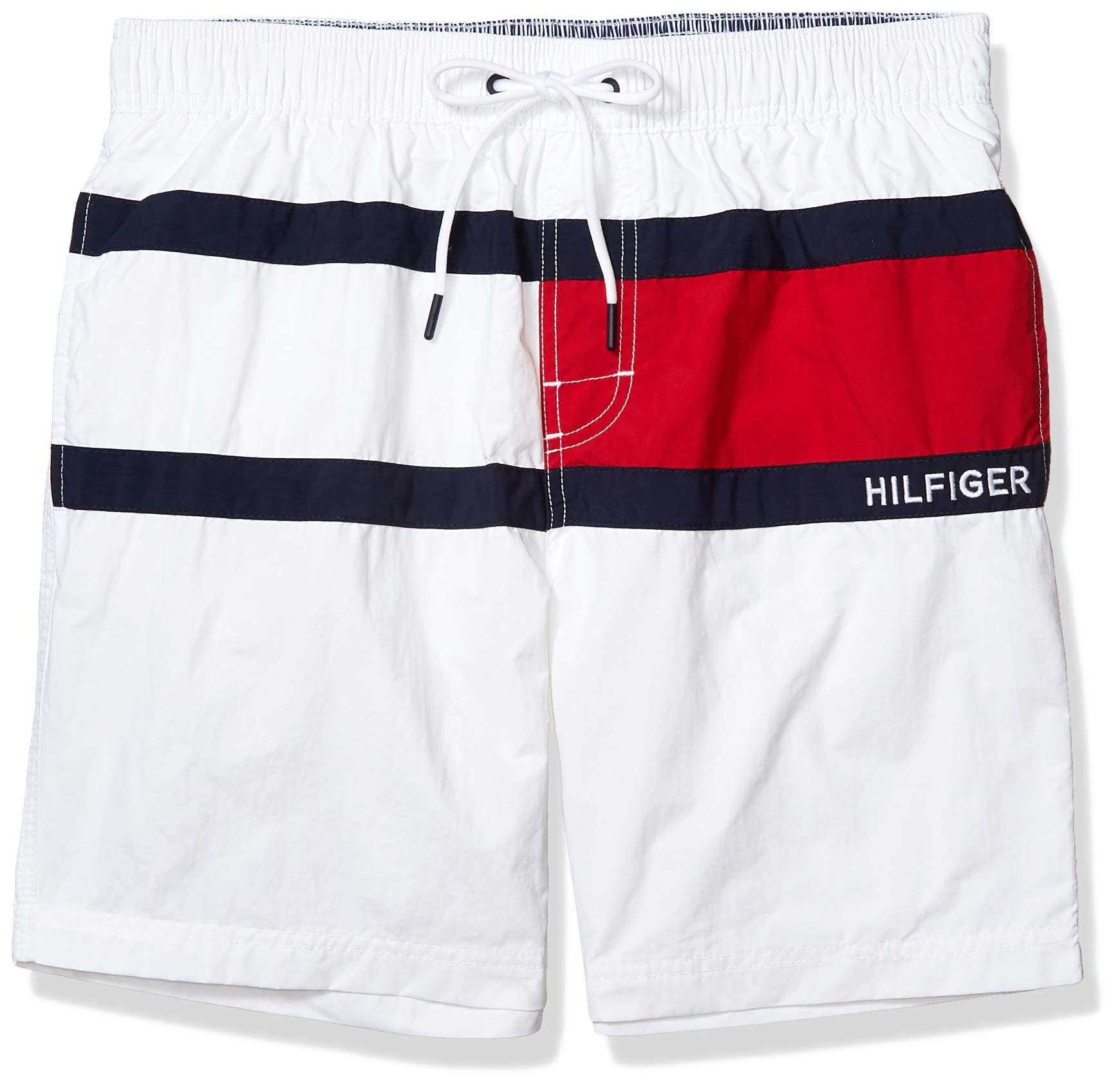 Tommy Hilfiger Mens 7” Flag Swim Trunks with Quick Dry