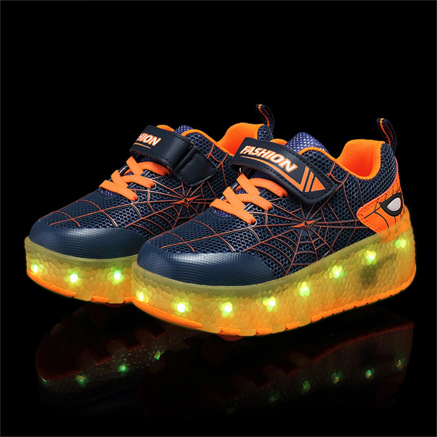 Ragazzi e Ragazze Scarpe da LED Luce con Doppia Ruota USB Ricaricabile Skateboard Outdoor Multisport Ginnastica Running Sneaker