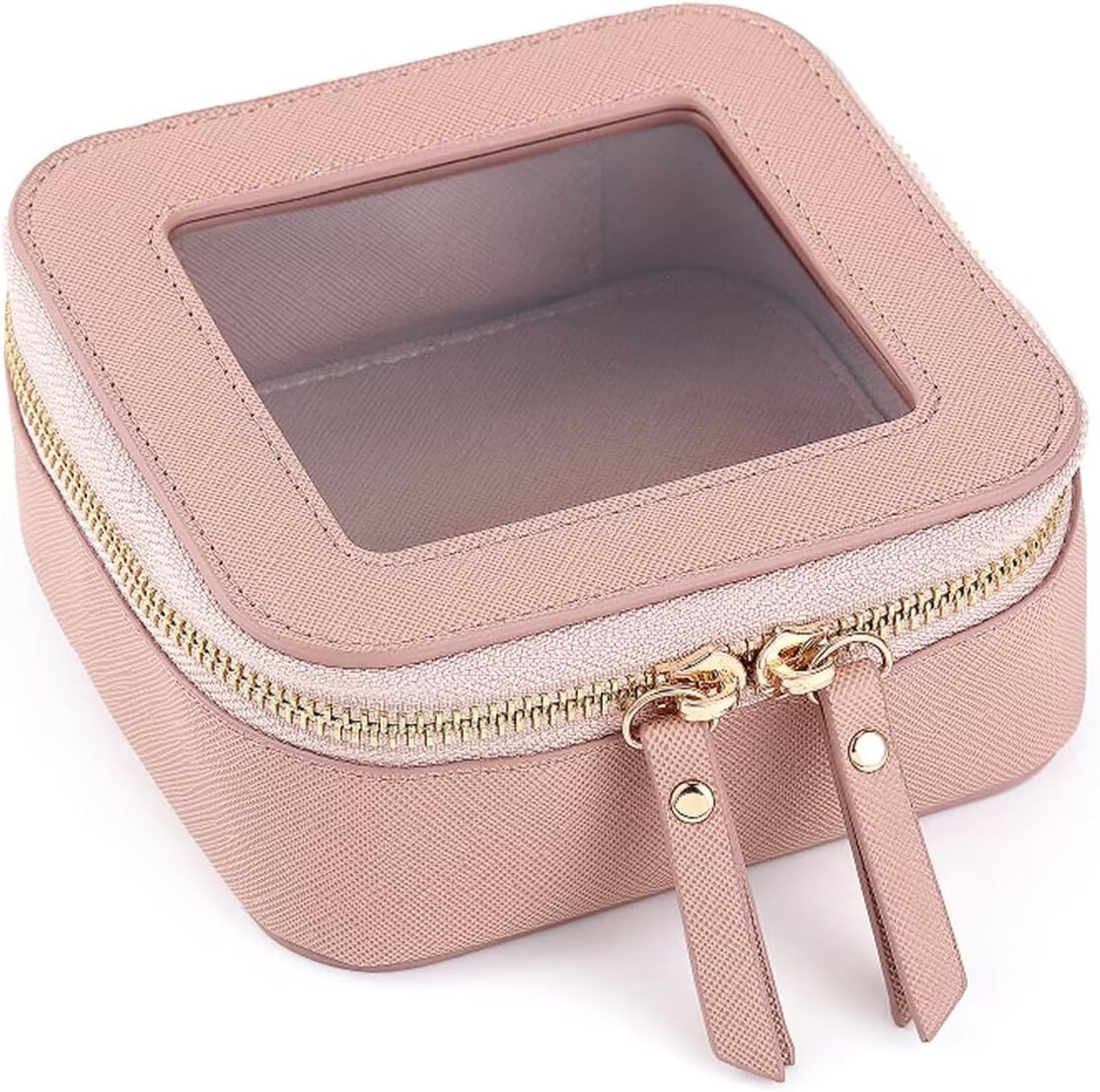 Small Clear Makeup Bag Travel Cosmetic Case, Portable Make Up Organizer Traveling Compact Car Bag for Essentials Transparent Toiletry Bag with Zipper - Image 2