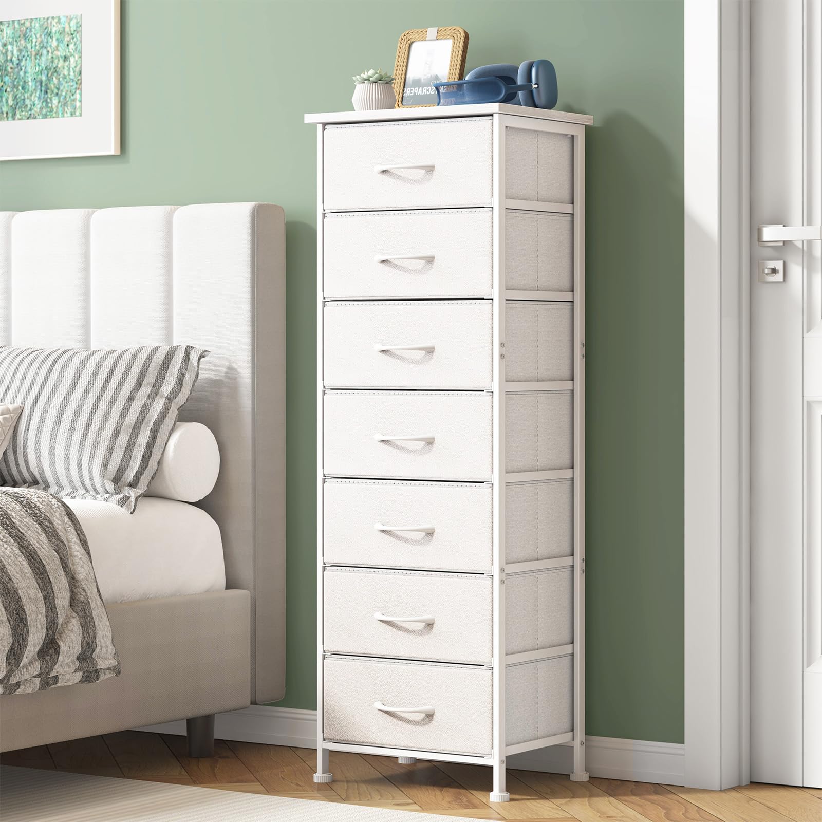 【開封・未使用】 スチールシェルフ ウォールシェルフ 1200幅 ピュアホワイト Amazon.com: Fixwal Tall Narrow White Dresser for Bedroom, Storage