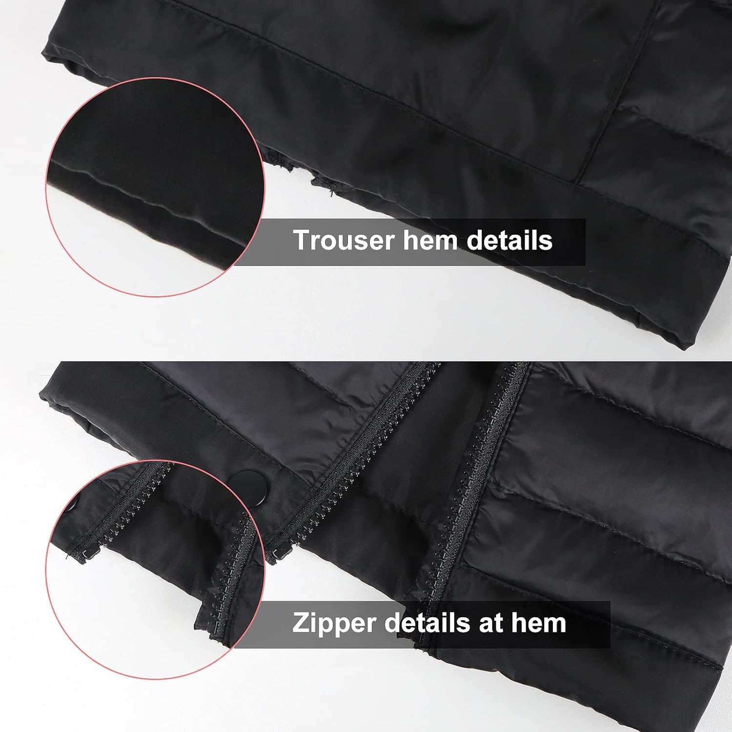 Men's Winter Ultra Warm Utility Down Pants Insulated Outdoor Windproof Compression Snow Pants High Waisted - Image 7