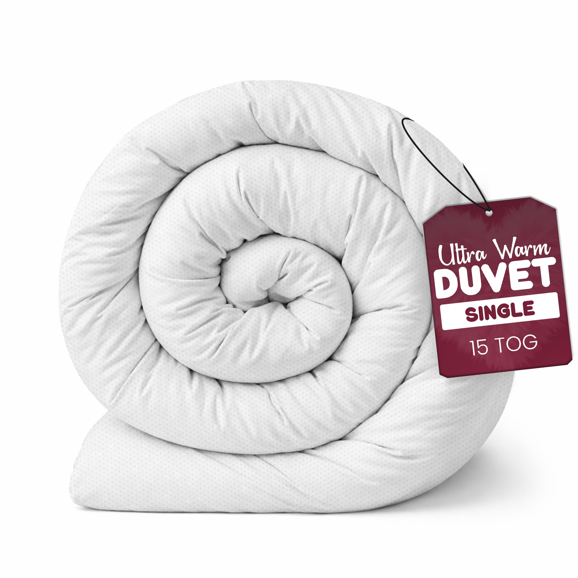 Rohi 15.0 Tog Anti-Allergy 15 Tog Winter Duvet Single – Soft & Breathable Hollowfibre Quilt With Corvin Cover – Heavyweight Single Duvet (Winter)