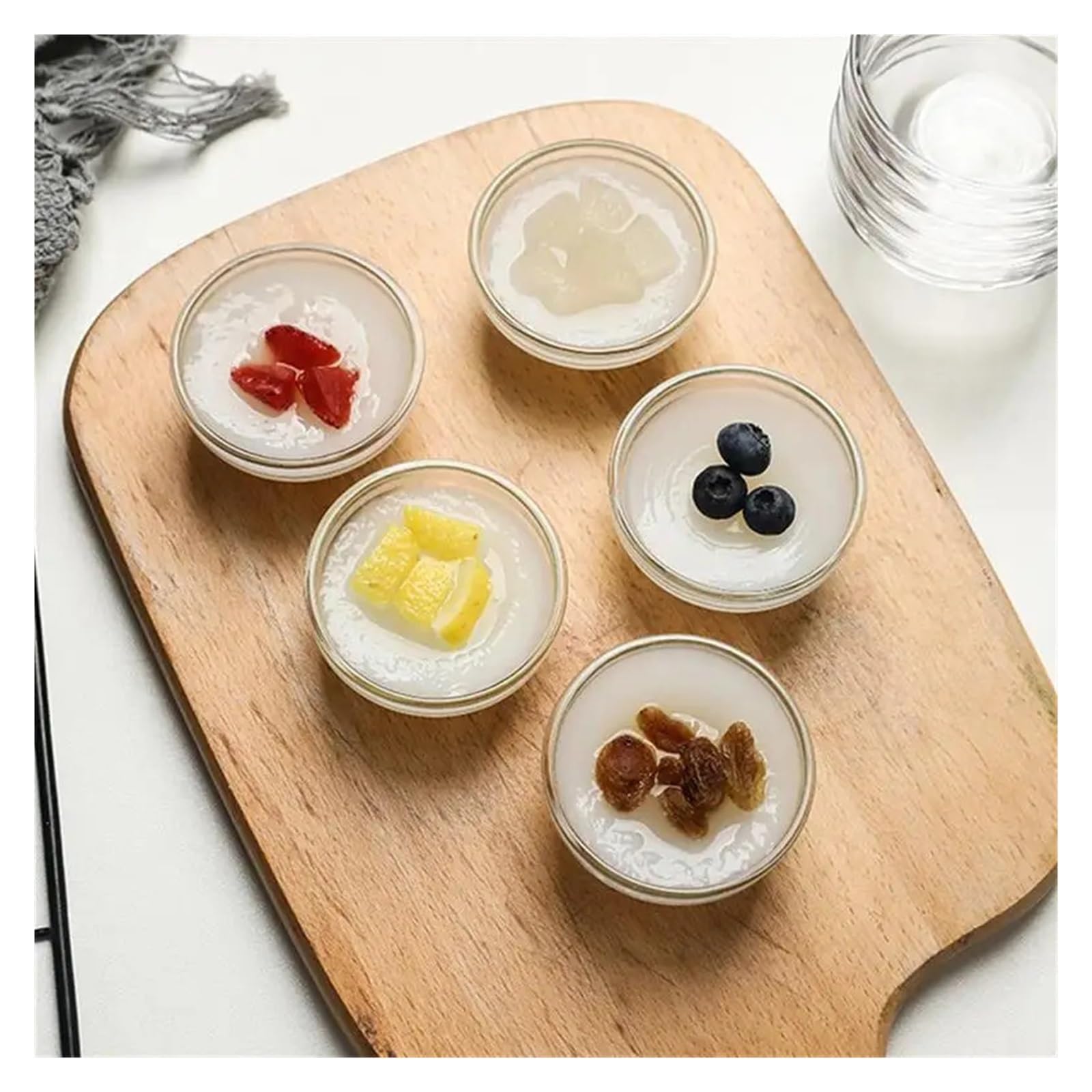 Coppe Gelato Set di 12 Ciotole for Gelato Piccole Ciotole in Vetro Ciotole Trasparenti impilabili Piatti da Dessert Rotondi Piatti Laterali Rotondi Set di Ciotole in Vetro per Dessert