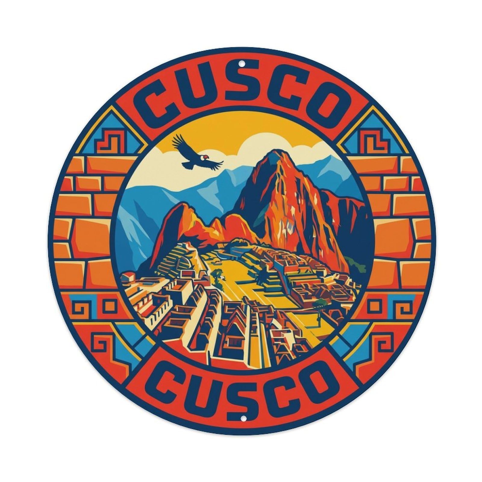 Travel Retro Peru Cusco Metal Tin Sign