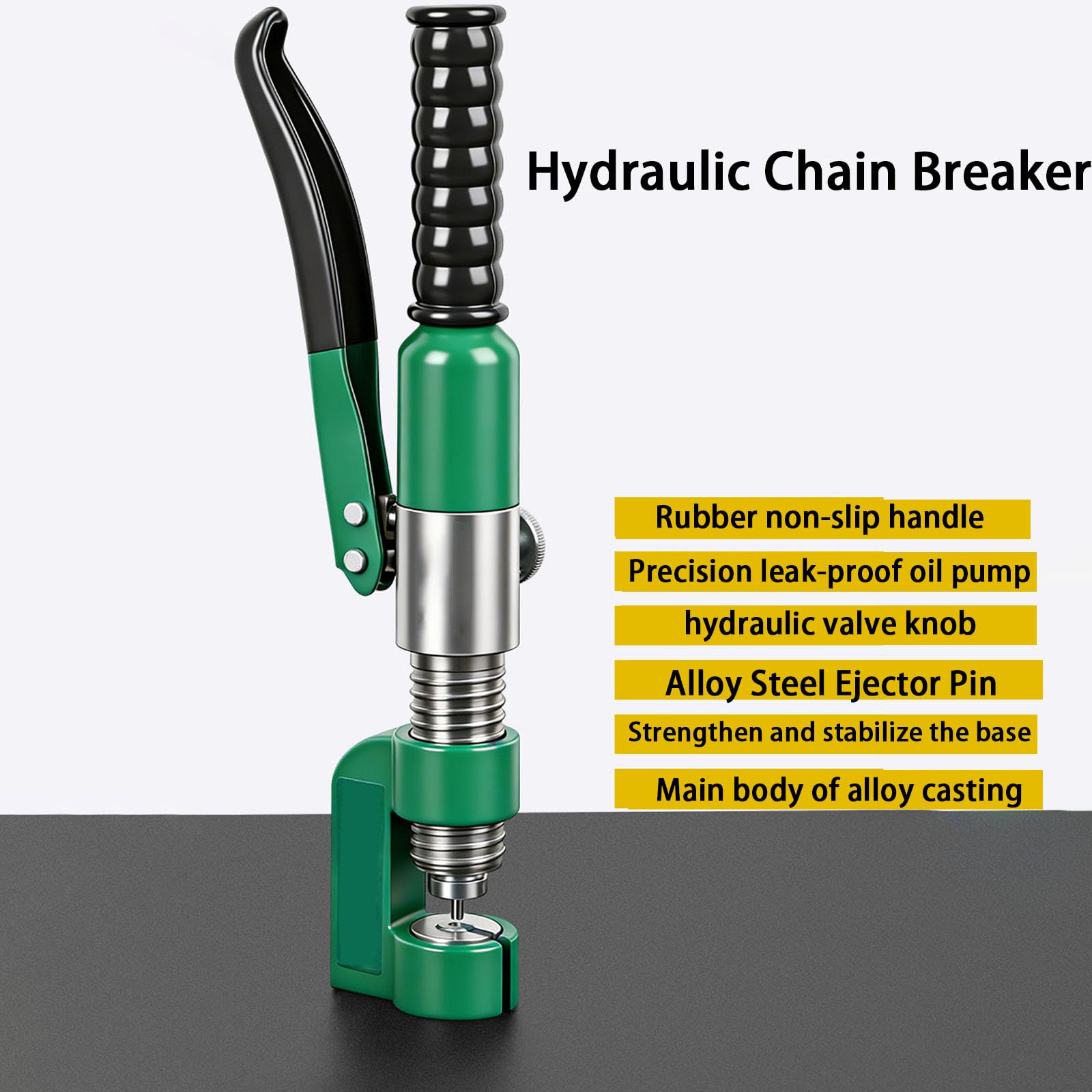 Kit d'outils de disjoncteur de chaîne hydraulique, coupe-chaîne robuste avec étui rigide, comprend 4 goupilles d'éjection pour chaînes de moto et VTT