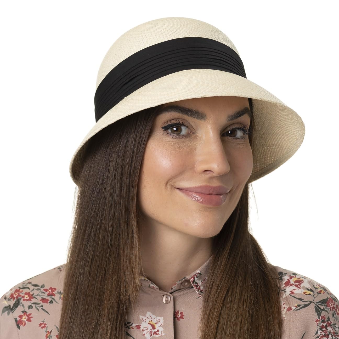 SOMBREROSHOP Carlesa Sombrero Cloche Panama Proteccion UV 50 Mujer Primavera Verano