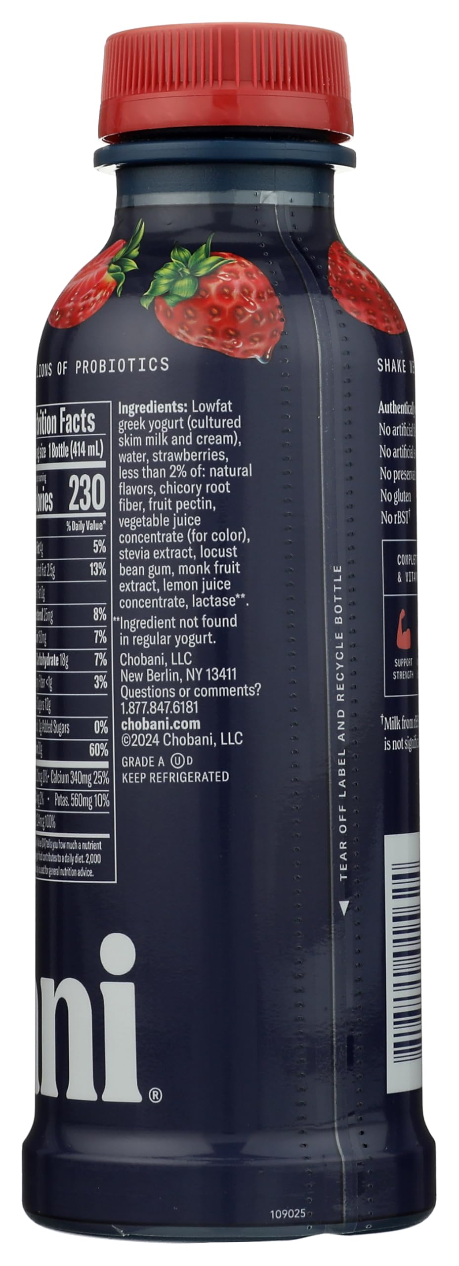 Chobani 30g Protein Drink Strawberries Cream 14 fl oz — view 2