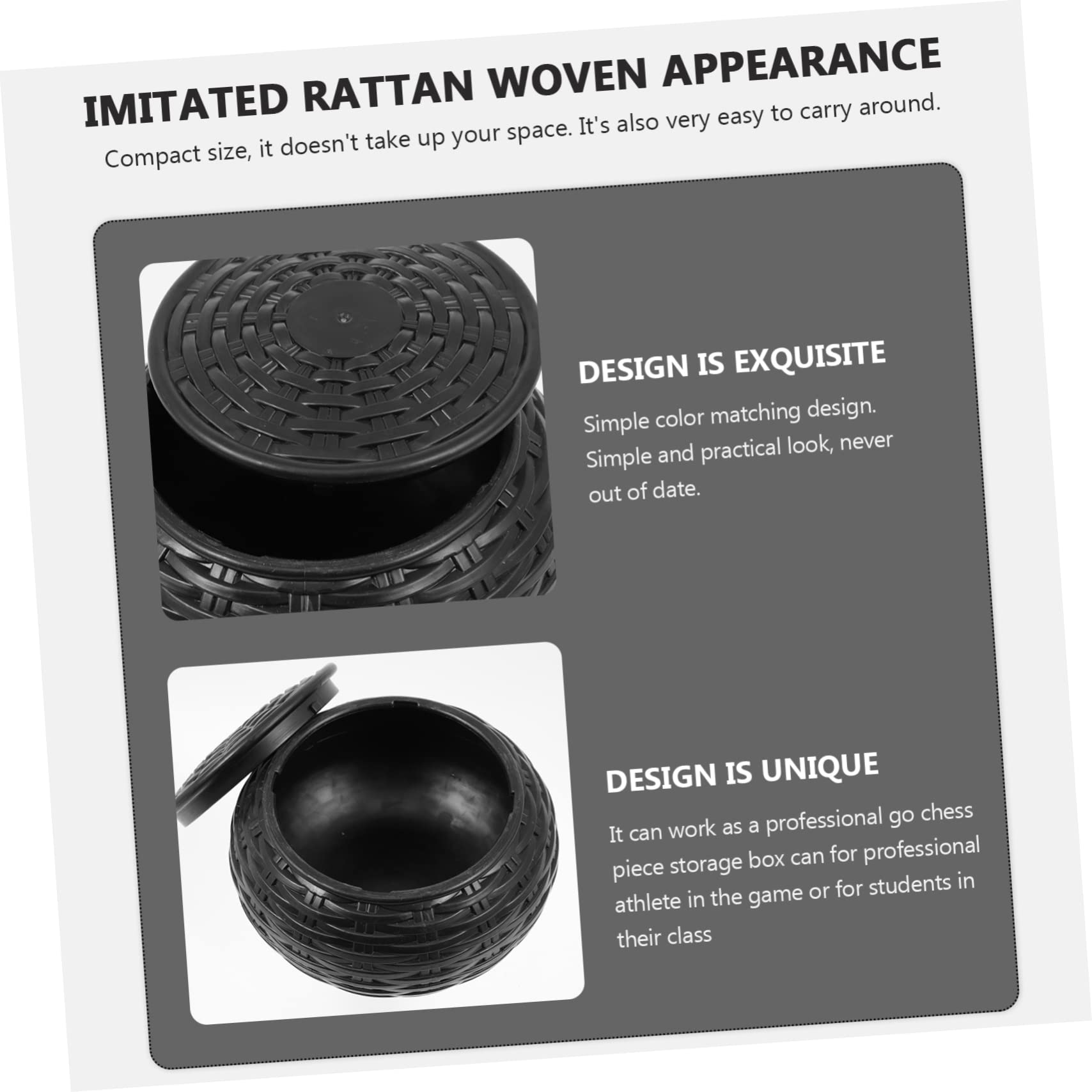 TOYANDONA Professional Chess Set Case Chess Game Box for Travel Storage Simple Pieces Boxes Light Weight and Sturdy Plastic Chess Jars