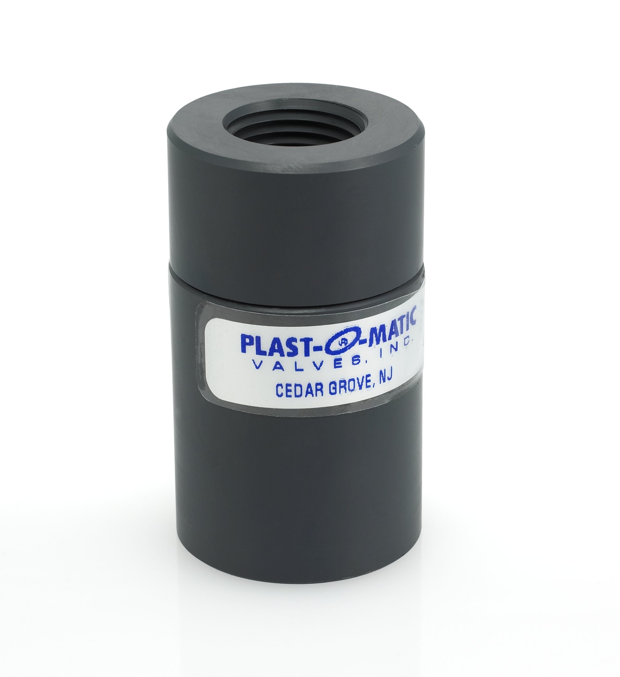 Plast-O-Matic CKD Series PVC Check Valve for Low Pressure, For Extremely Corrosive and Ultra-Pure Liquids, 1/2