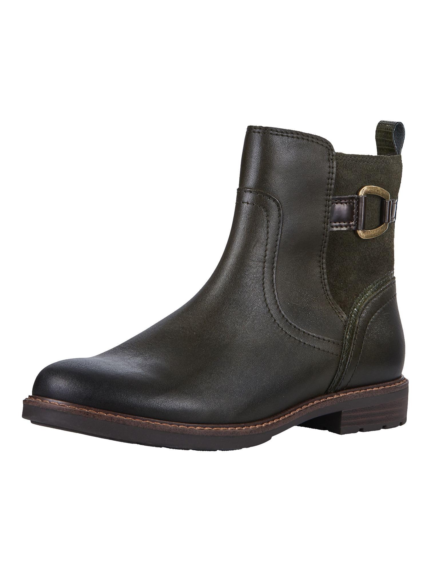 MARCO TOZZI Women's Bootie Zip + Slip 2-25301-43 Ankle Boots, Olive Comb, 8 UK