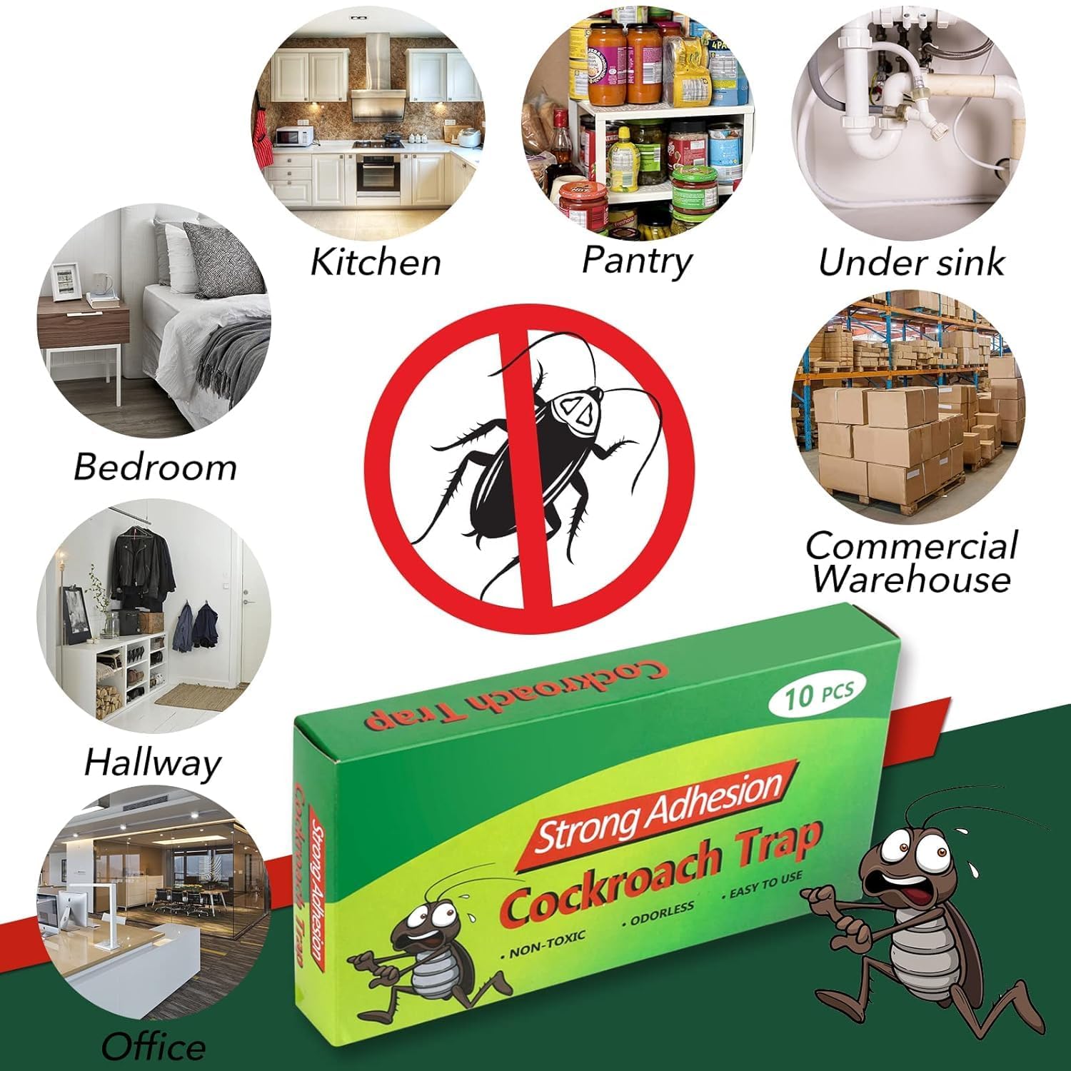 Sticky Cockroach Traps - Pesticide-Free & Safe -5