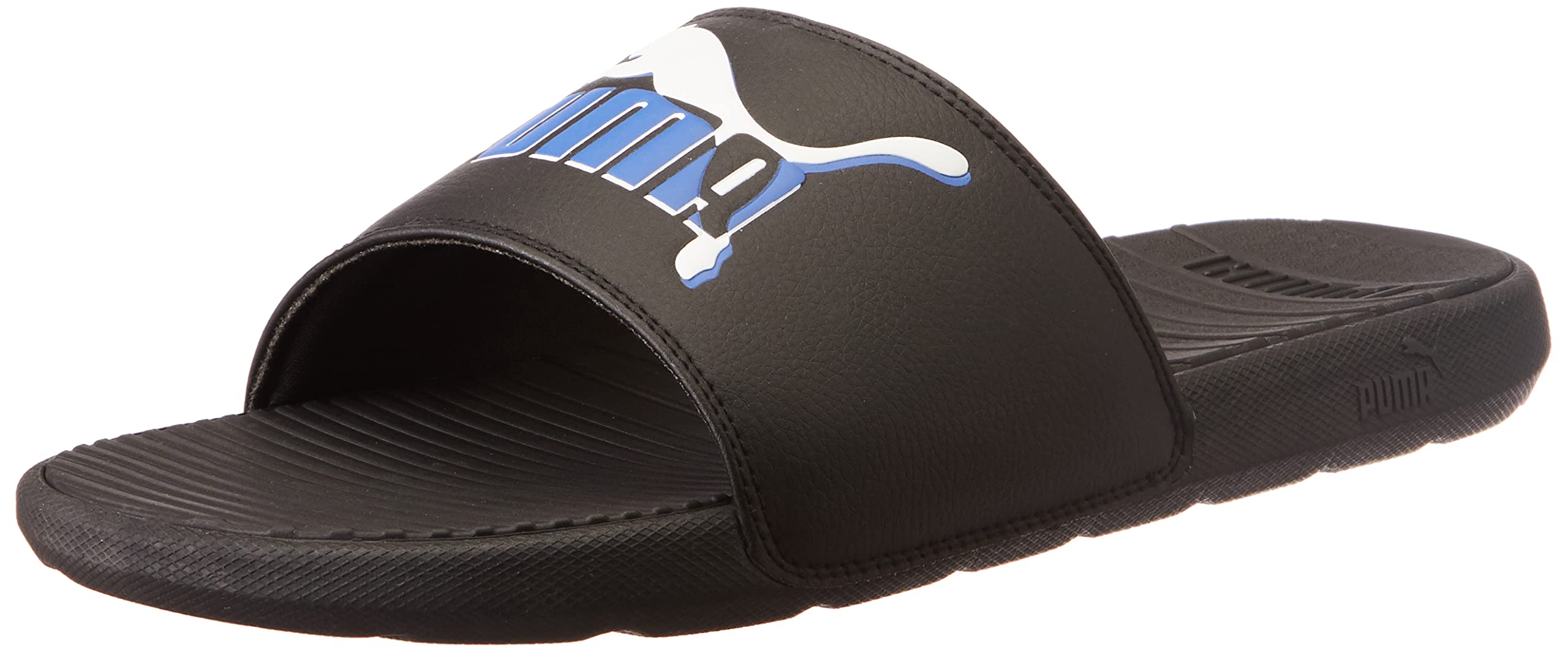 Puma Mens Cool Cat Leap Black-Dazzling Blue-White Slide - 8UK (38344105) (B0BPXVCSNQ) Amazon Price History, Amazon Price Tracker
