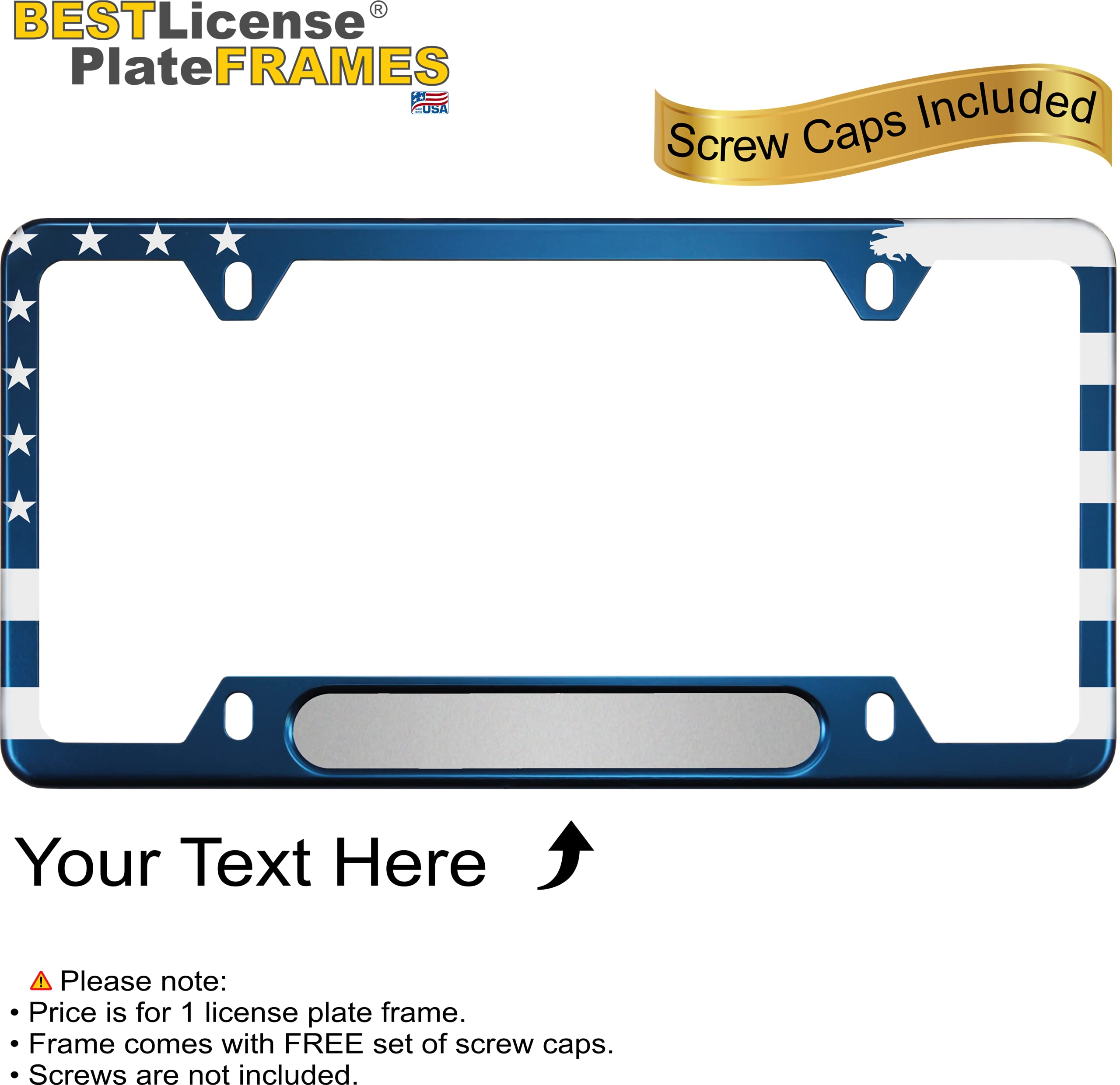 USA Patriotic | American Flag Custom Personalized Anodized Aluminum Thin Top | - Picture 71 of 133