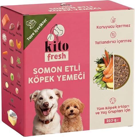 Kito Fresh Somon Etli Köpek Yemeği%100 Taze İçerikli Mama 250 gr