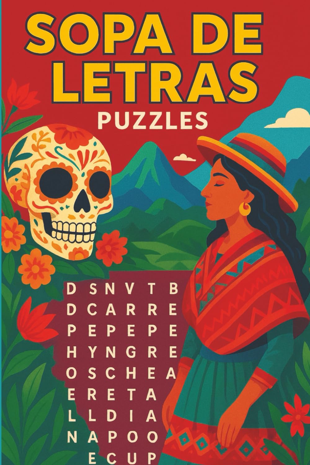Libro de Sopas de Letras en Español: Más de 50 sopas de letras con soluciones — ideal para viajes, regalos y relajarse