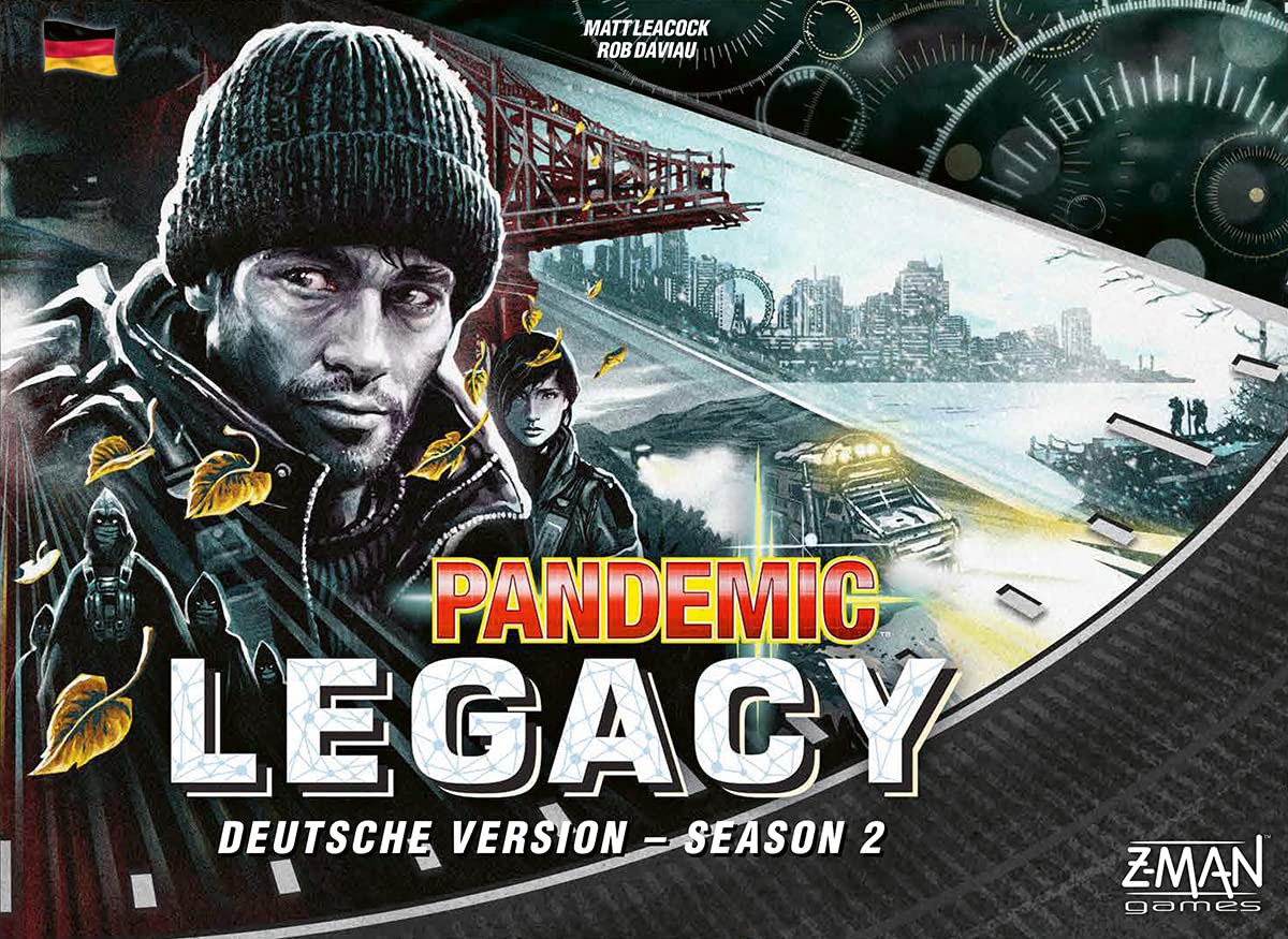 ZMan, Pandemic: Legacy – Season 2 (schwarz), Kennerspiel, Sonderpreis 2018, 2-4 Spieler, Ab 14+ Jahren, 60+ Minuten, Deutsch