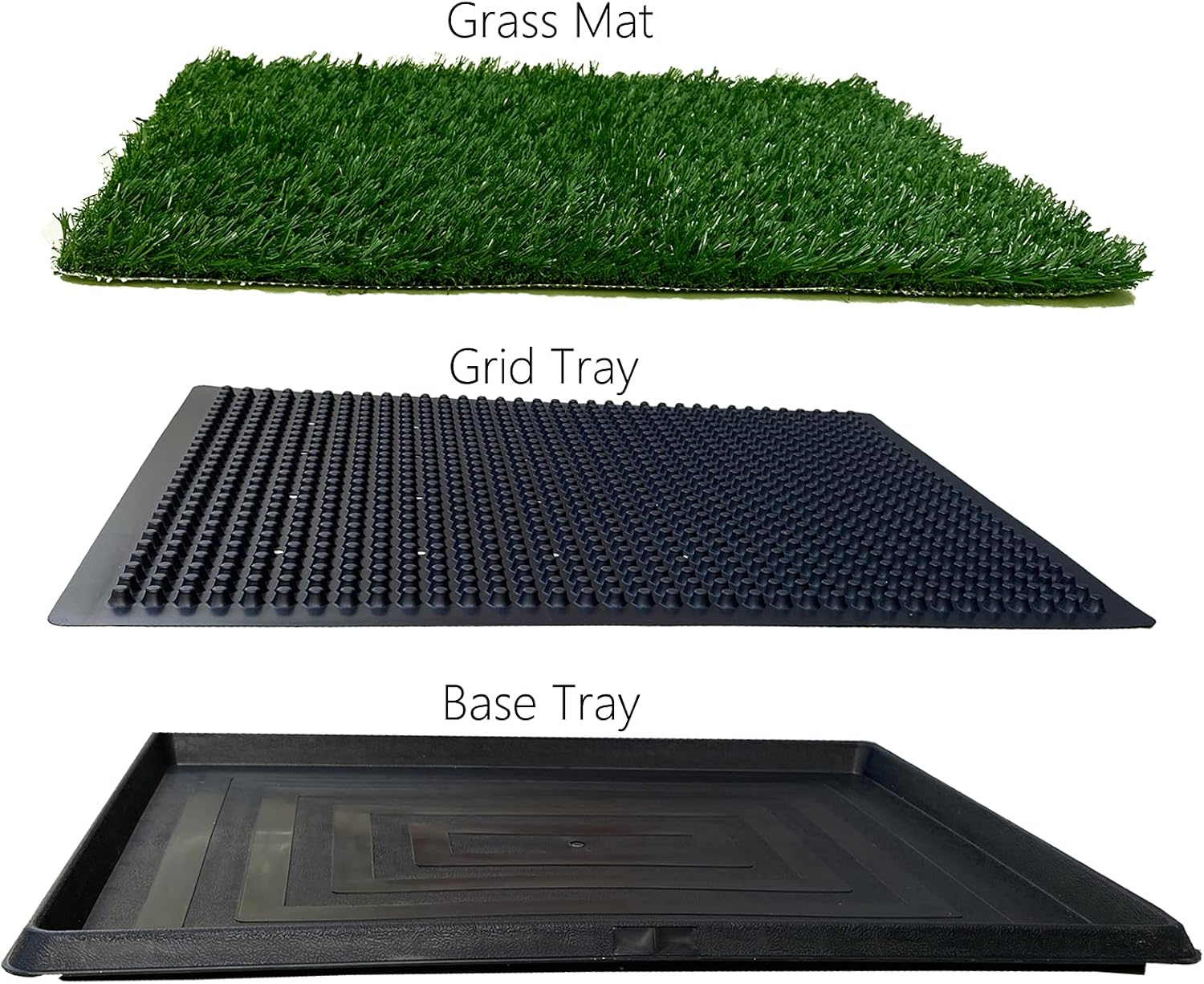 Omeuamigo Dog Pee Pads Artificial Grass Turf,Portable Pet Potty Trainer,Self Cleaning Litter Box Indoor Dog House,Dogs Potty Grass Training Mat (20"x25") : Pet Supplies