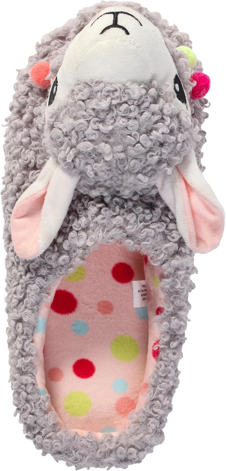 Cute Animal Slippers - Soft Fuzzy Alpaca & Llama Memory Foam for Women - Indoor Warm Non-Slip Bedroom Slippers