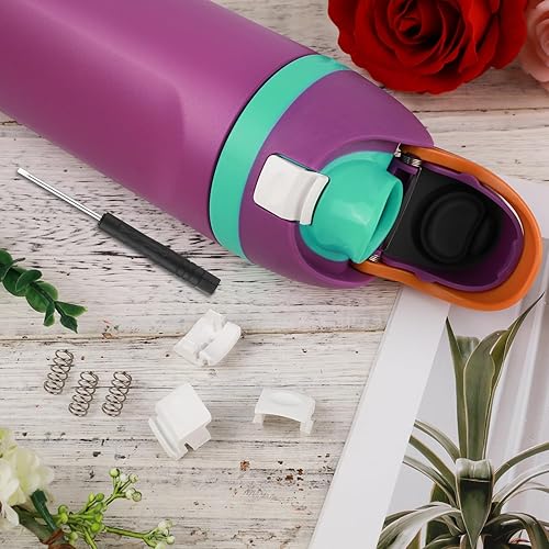 Miniatura 7 de 4 botones de repuesto compatibles con Owala FreeSip de 24 onzas, 32 onzas, tapa de botella de agua sin BPA, interruptor de presión superior, piezas