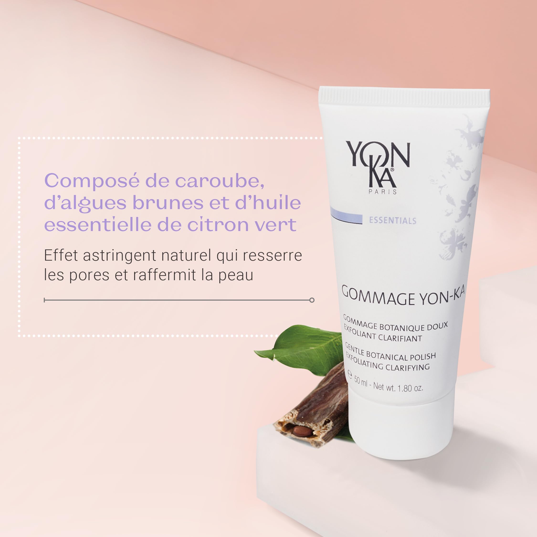 Gommage Botanique Yonka 50ml - Exfoliant Doux - Exfolie, Purifie, Resserre les Pores, Eclaircit - Texture sans grain pour les Peaux Sensibles - 94% d'Origine Naturelle