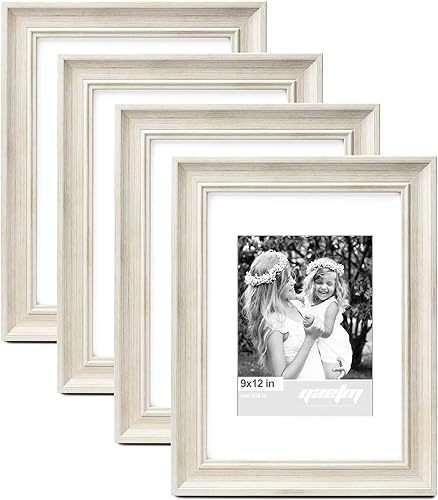 Miniatura 31 de Yaetm Portarretratos dorado de 16 x 20 pulgadas con paspartú de 11 x 14 pulgadas, juego de 4 unidades, molduras de 1.4 pulgadas de ancho y marco