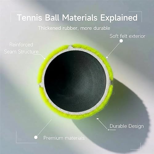 Miniatura 3 de Pelotas de tenis  Paquete de 12 pelotas de tenis de práctica para principiantes, pelotas de entrenamiento para perros mascotas, incluye bolsa de