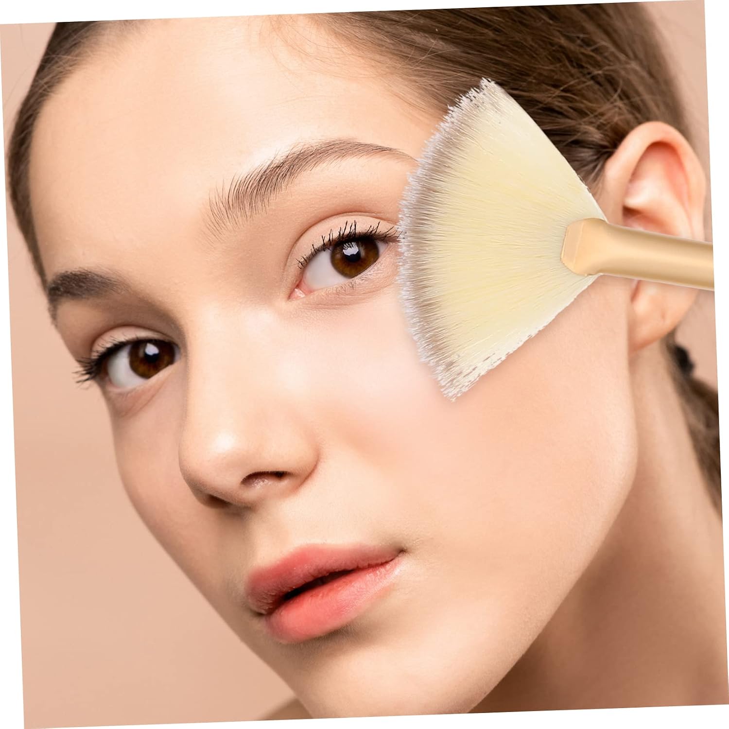 12pcs Fan-shaped Face Beauty Brushes for Mask Application Cosmetic Tools for Makeup for Home and Salon Use