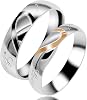 Uloveido Couples Titanium Stainless Steel Wedding Engagement Band Rings Engraved Real Love Y552