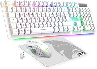 Empire Gaming Armor RF800 Wireless Gamer Billentyűzet és Egér Szett RGB LED Fehér 1