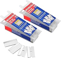WORKPRO 200-Pack High Carbon Steel Single Edge Razor Blades - Durable Industrial Scraper Blades for Paint, Labels & More