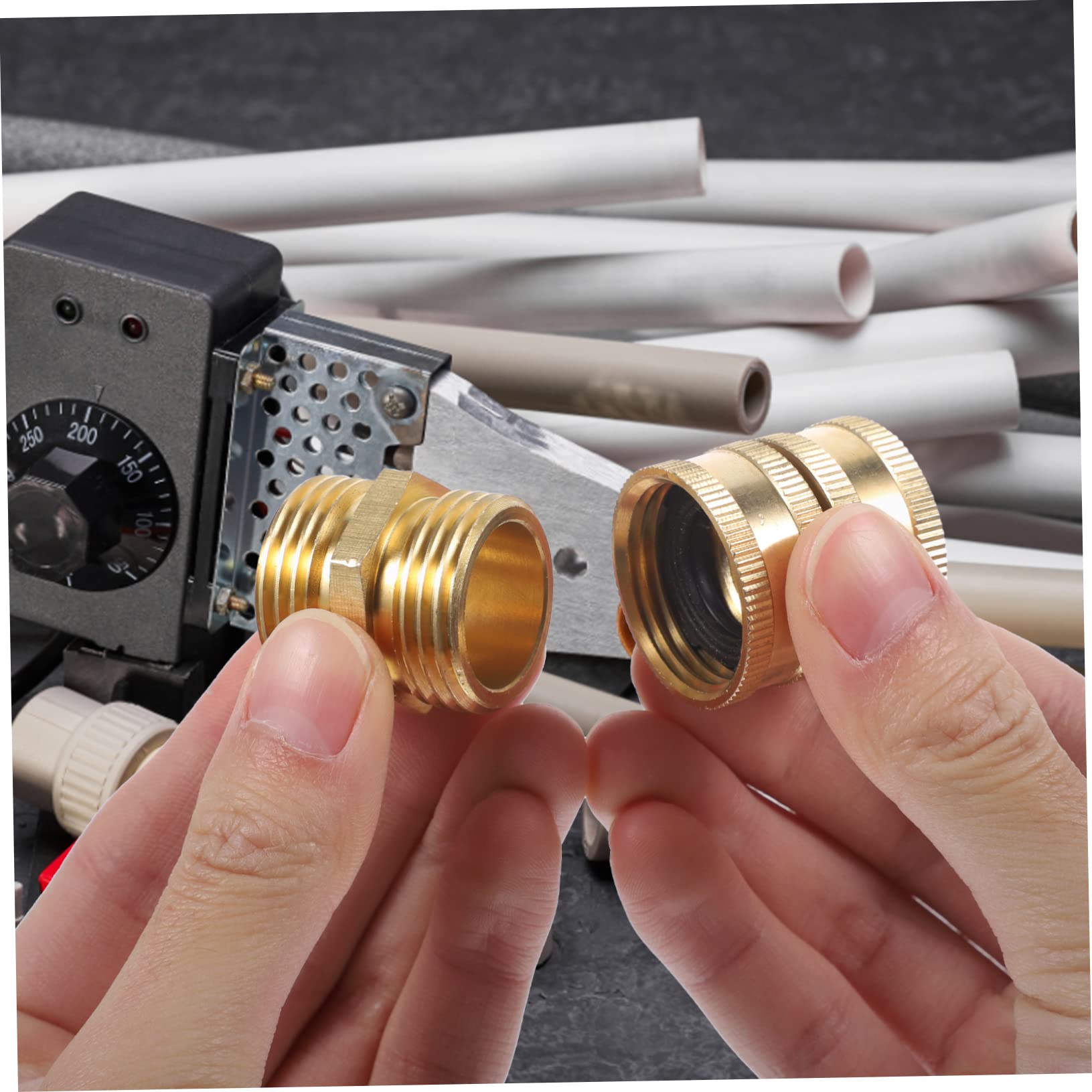 TOYANDONA 2 Series Conector De Grifo Conectores Reparar Masculino Adaptador De Acoplador De Manguera De Jardín Convertidor De Adaptador De Manguera Latón Dorado 2 Pares*2