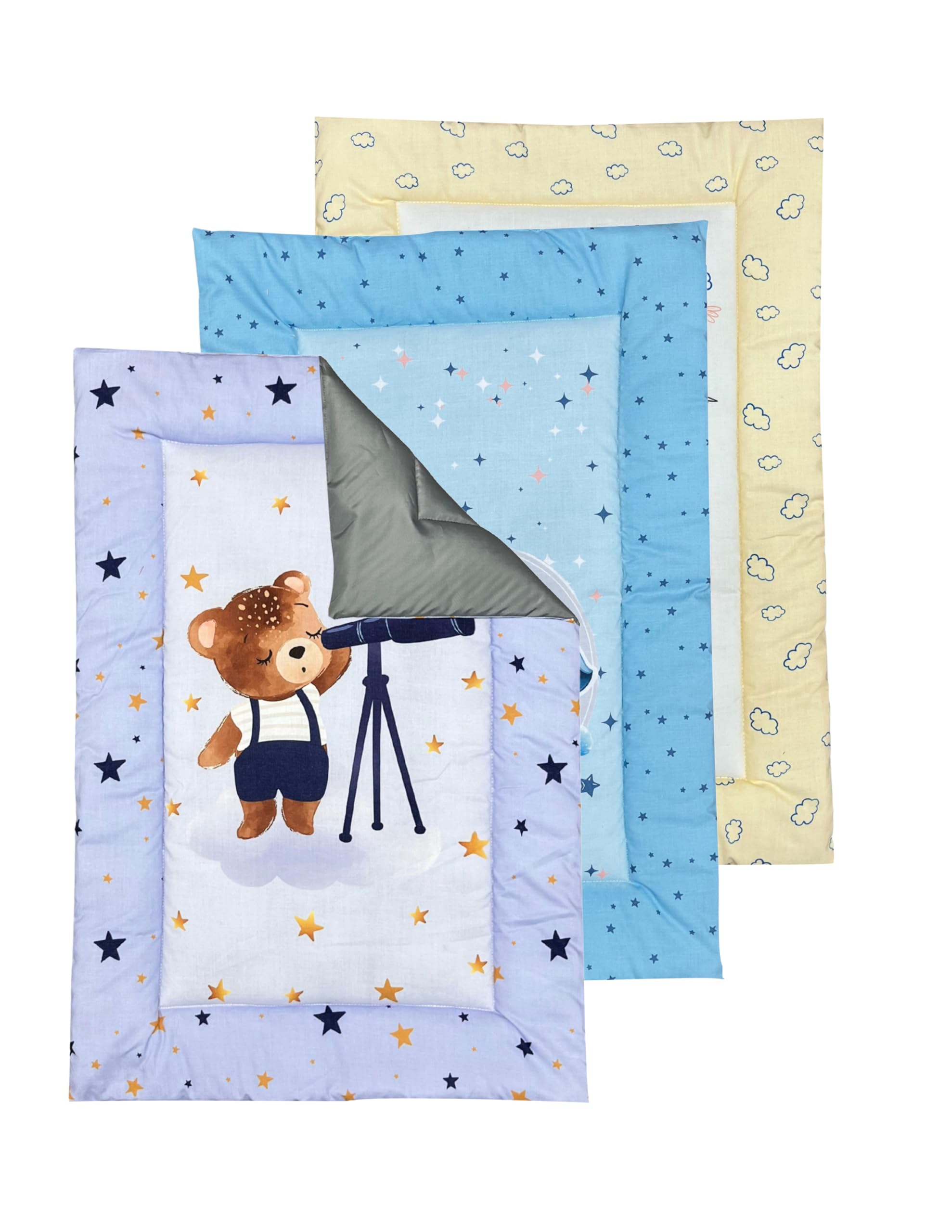NEW COMERS® Diaper Changing Mat/Sleeping mats/Water Proof Bed Protector with Foam for New Born Baby | Pack of 3 (70 cm x 45 cm) Washer Safe Changing Mat | Newborn Essential | WP MAT_02-image-14