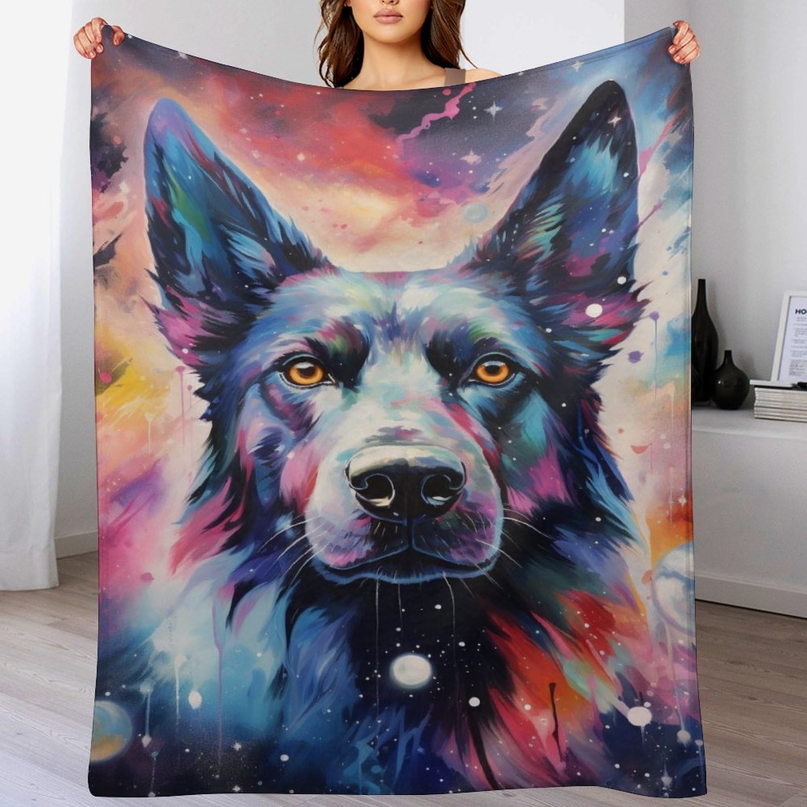 Manta cálida para sofá y perro con tejido polar aislante lavable de 130 x 180 cm