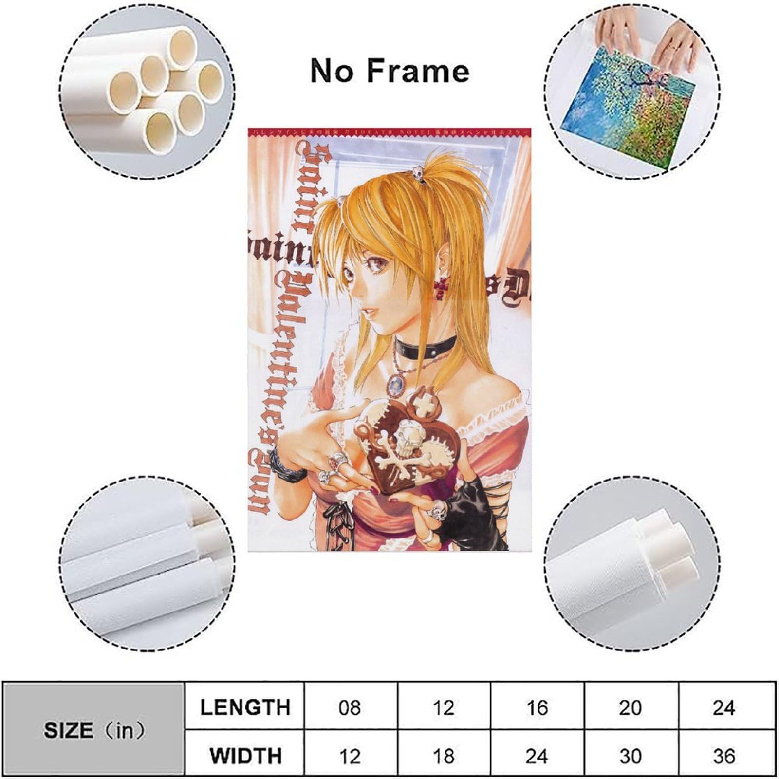 OBABO Death Note Misa Amane Poster Canvas Wall Art Painting Living