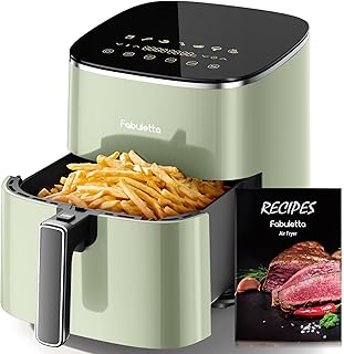 Fabuletta Air Fryer 6Qt(5.7L), 11-In-1 Less Oil Airfryer Oven, Max 450℉, One-Touch Digital Control Presets, Glass Panel, Q...